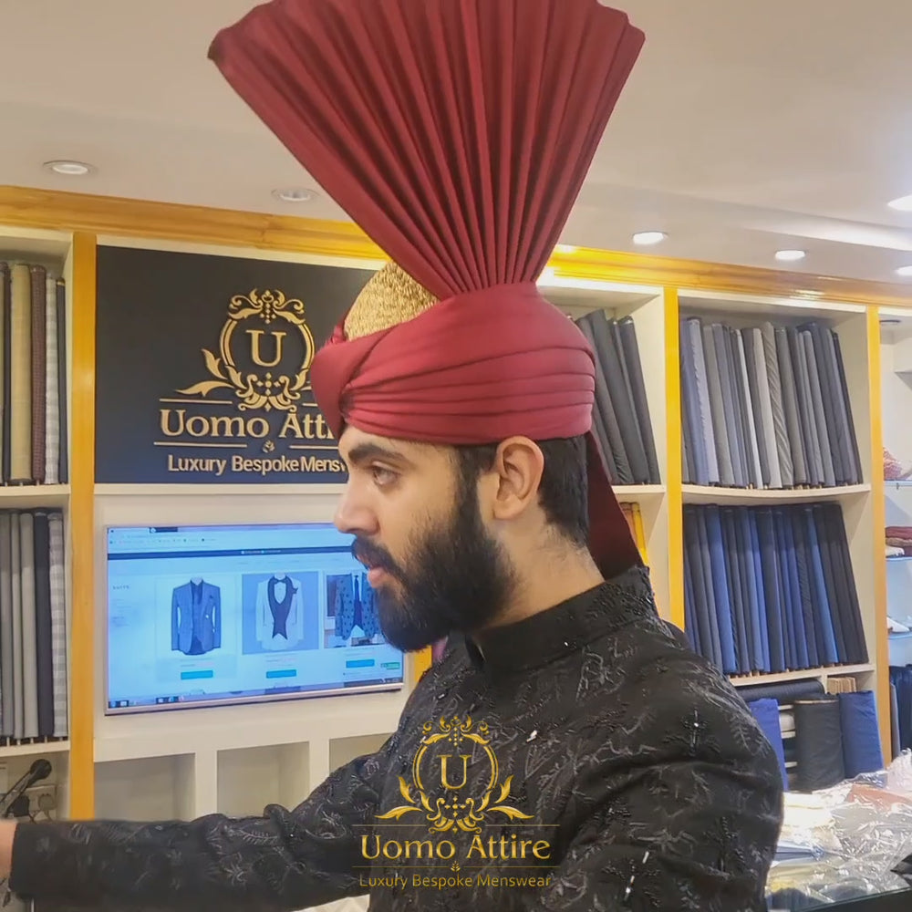 
                  
                    Load and play video in Gallery viewer, Black Sherwani for groom
                  
                