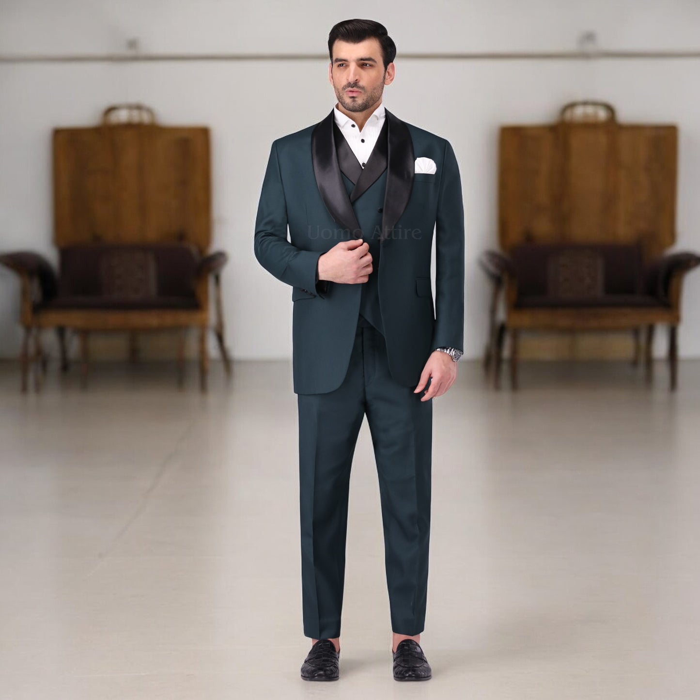 Luxury Italian Slim-Fit Tuxedo Suit For Mens