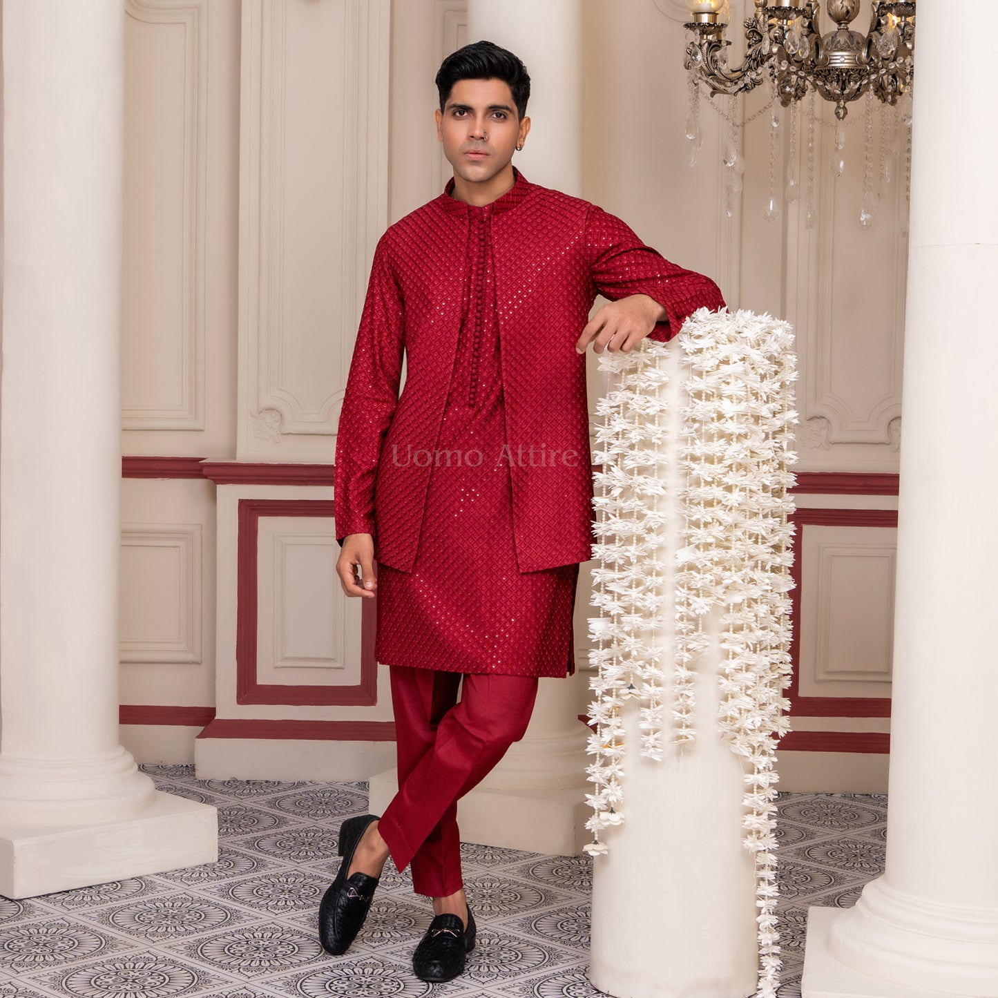 waistcoat with kurta pajama for groom