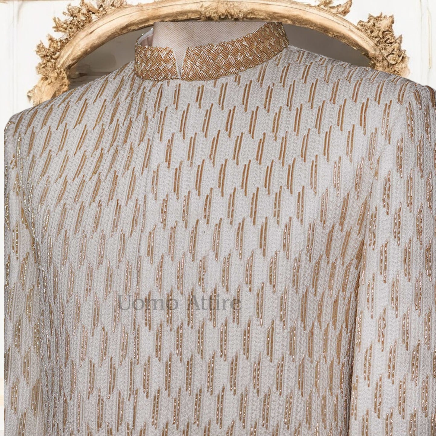 white sehrwani for men