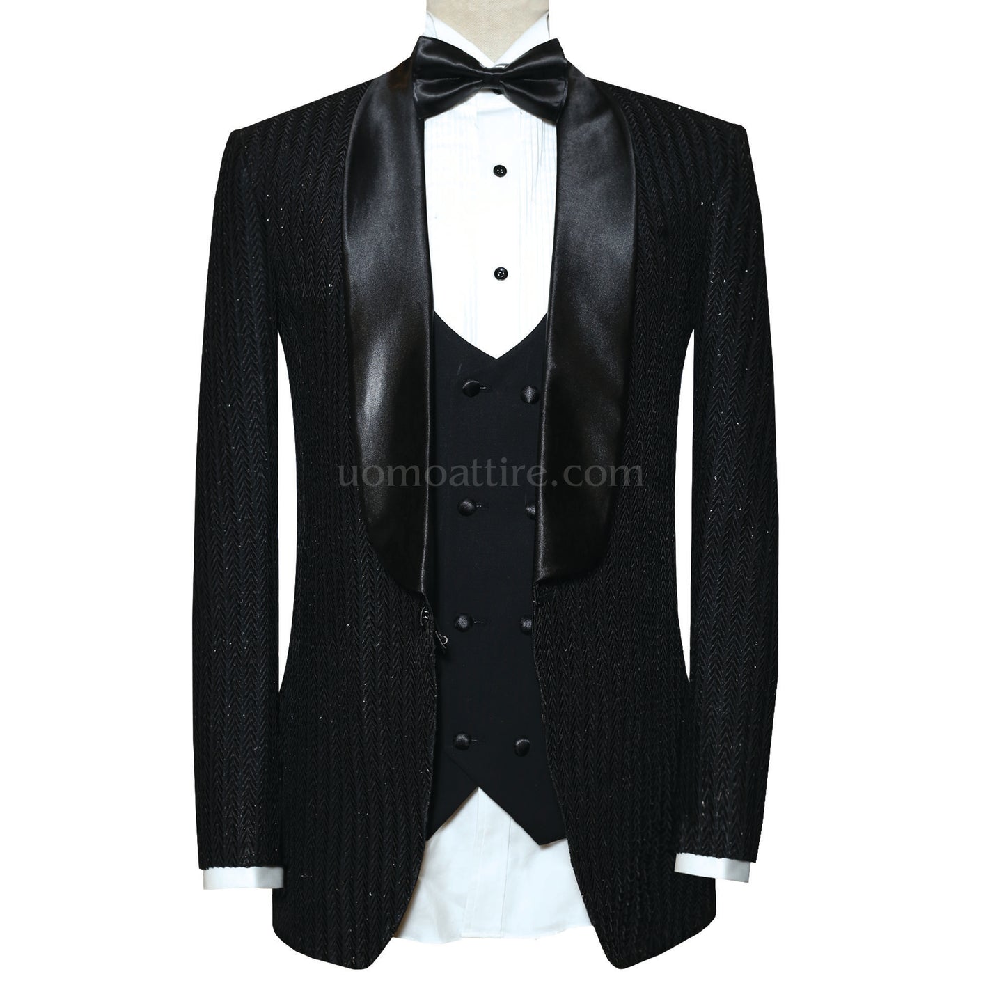 The Perfectly Elegant Men's Black Tuxedo 3-Piece Suit, tuxedo, tuxedo suit, wedding tuxedo, black tuxedo