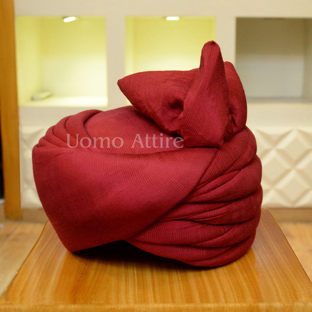 Maroon Rajasthani customized turban, Rajasthani turban