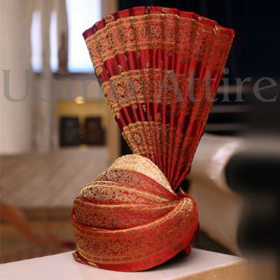 Red & Antique Gold Contrast Aitchison Kulla