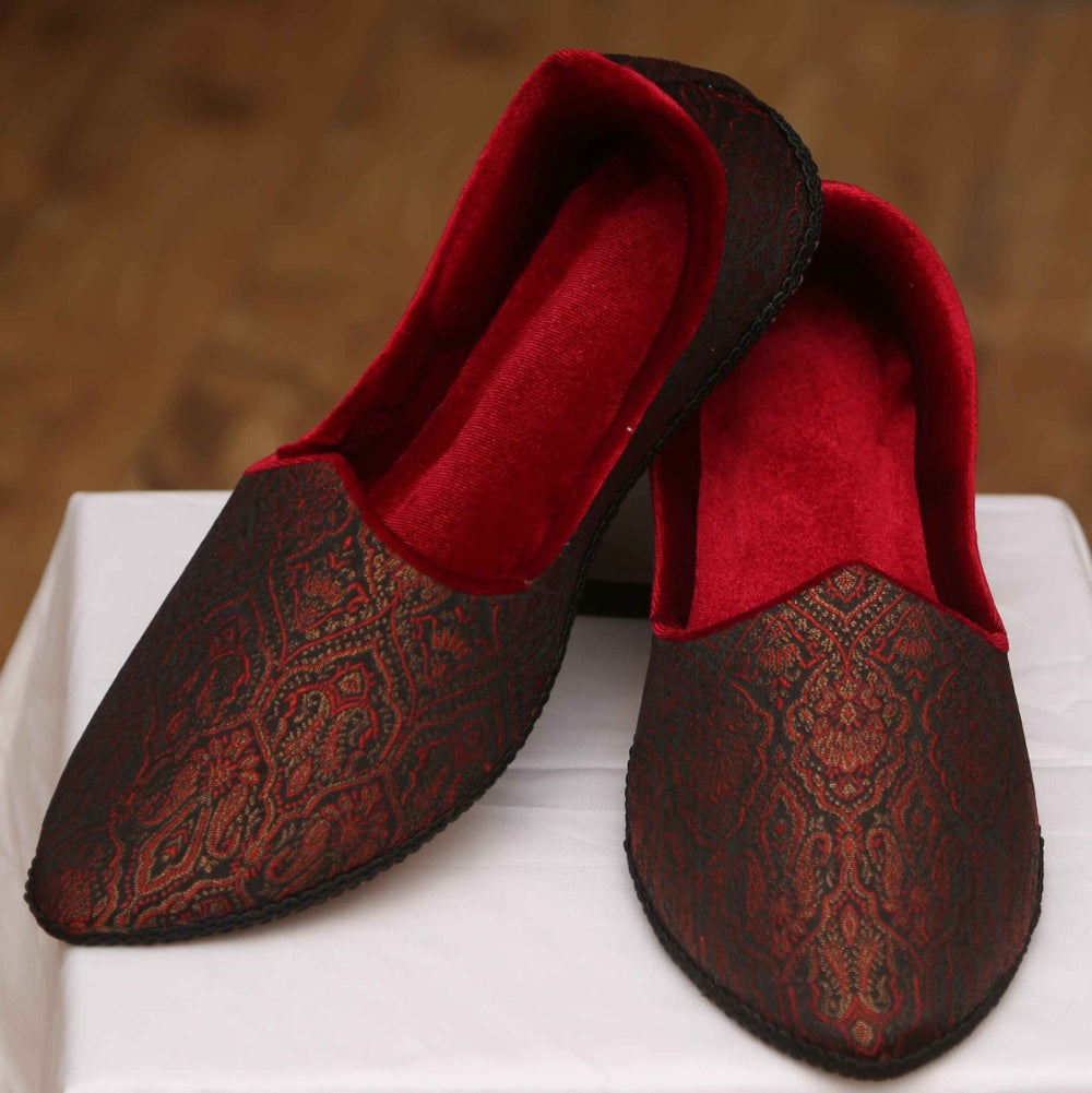 Maroon Shoes For Waistcoat