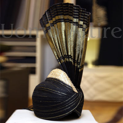 Black and Golden Aitchison Kulla For Groom