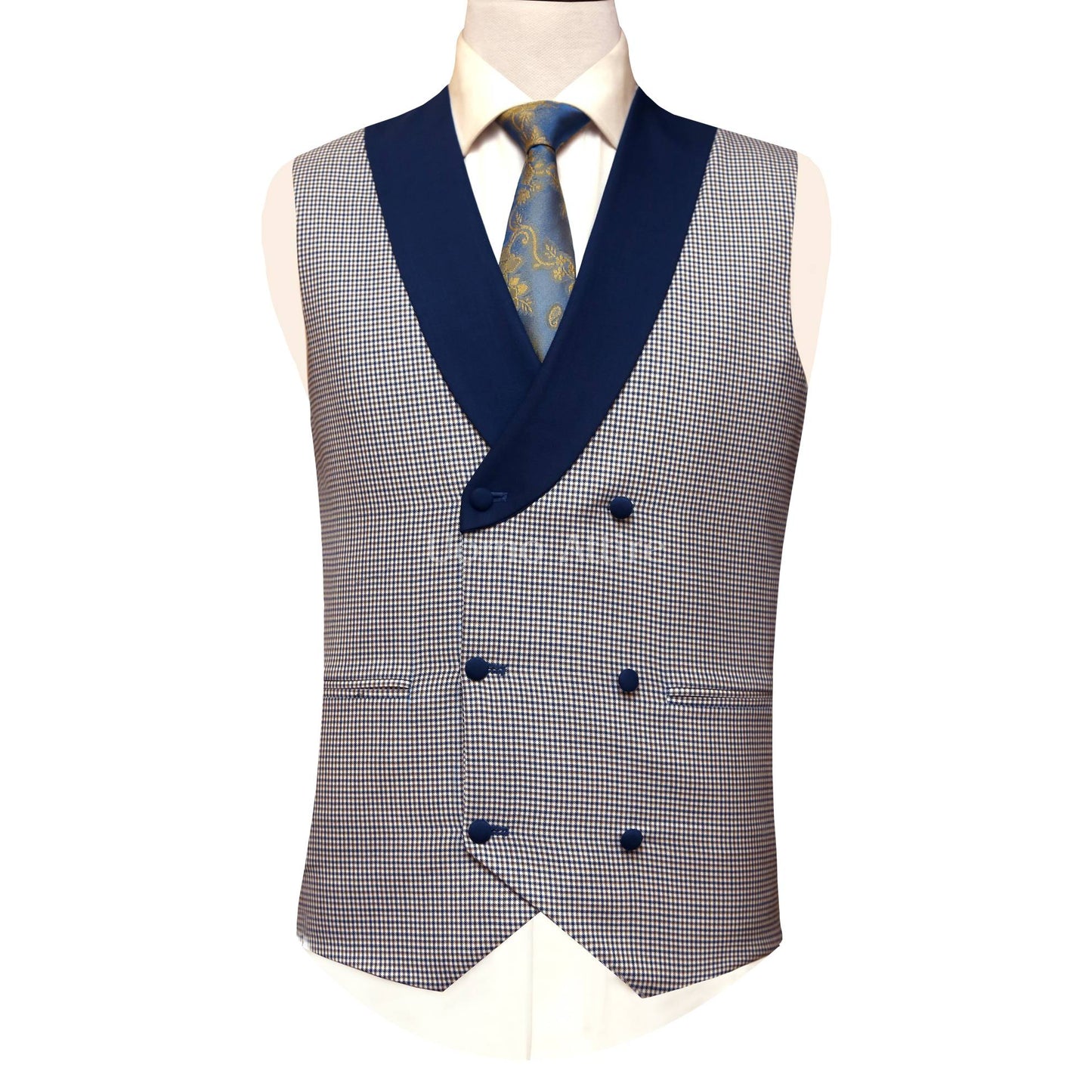 Custom-made woolen fabric three piece suit waistcoat