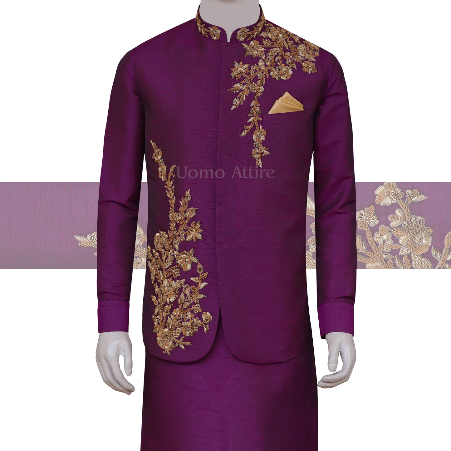 Slim fitted stunning color mehndi waistcoat, waistcoat