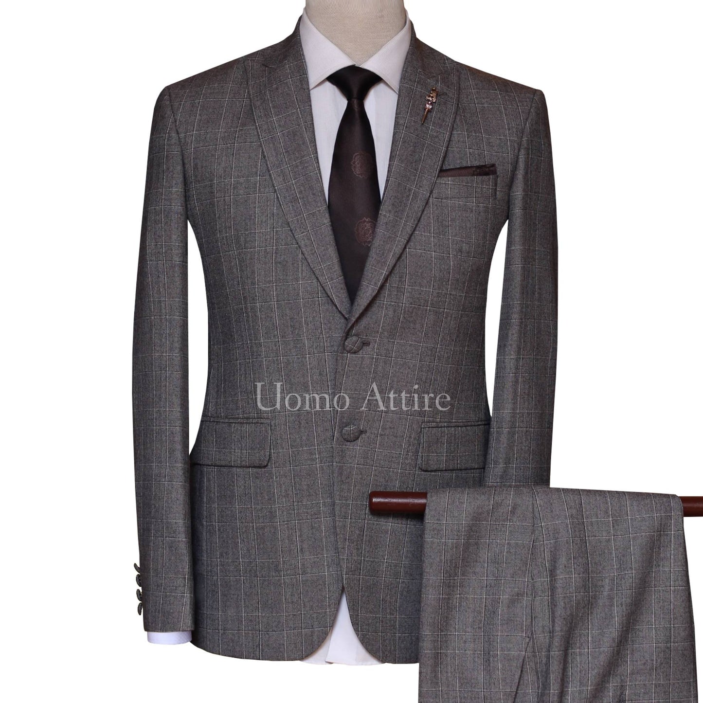 Bespoke Italian pure woolen fabric 2 piece suit