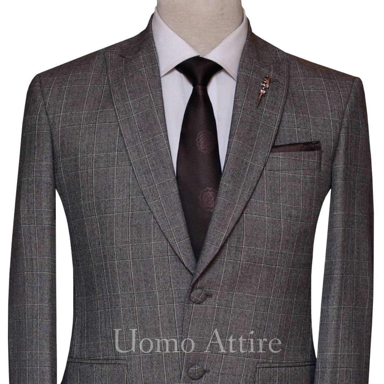 Bespoke Italian pure woolen fabric 2 piece suit