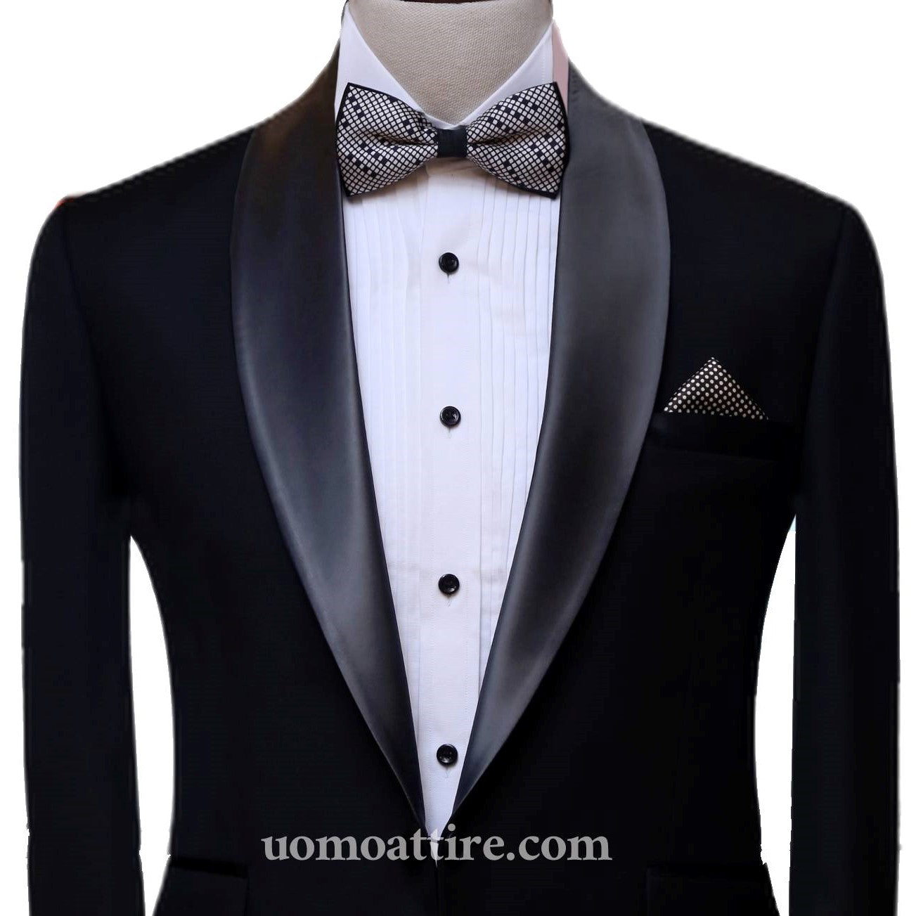 Black customized tuxedo two piece suit