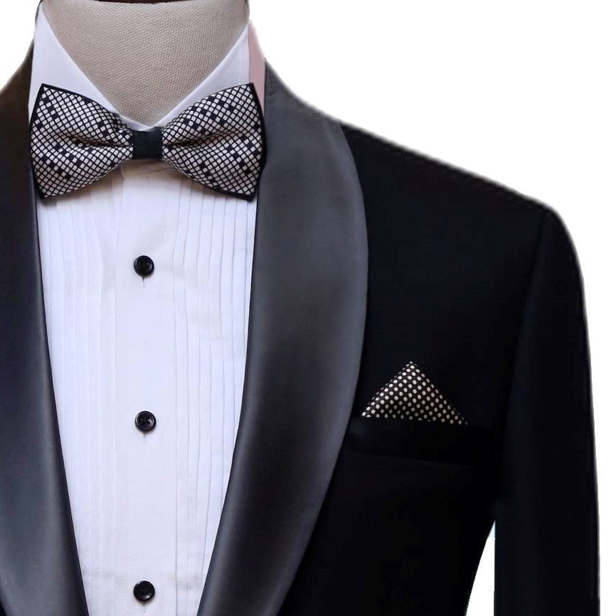 Black customized tuxedo two piece suit