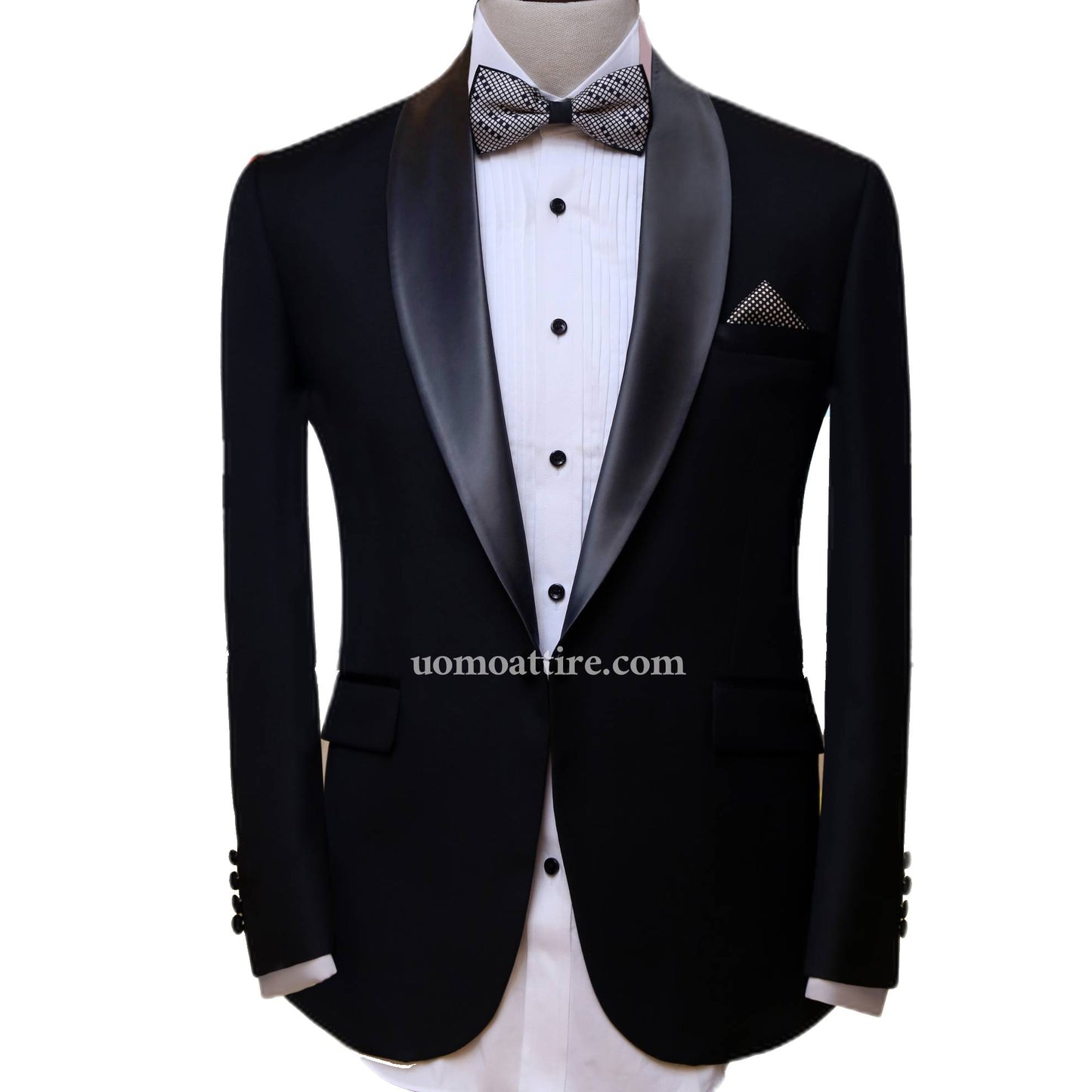 Black customized tuxedo two piece suit