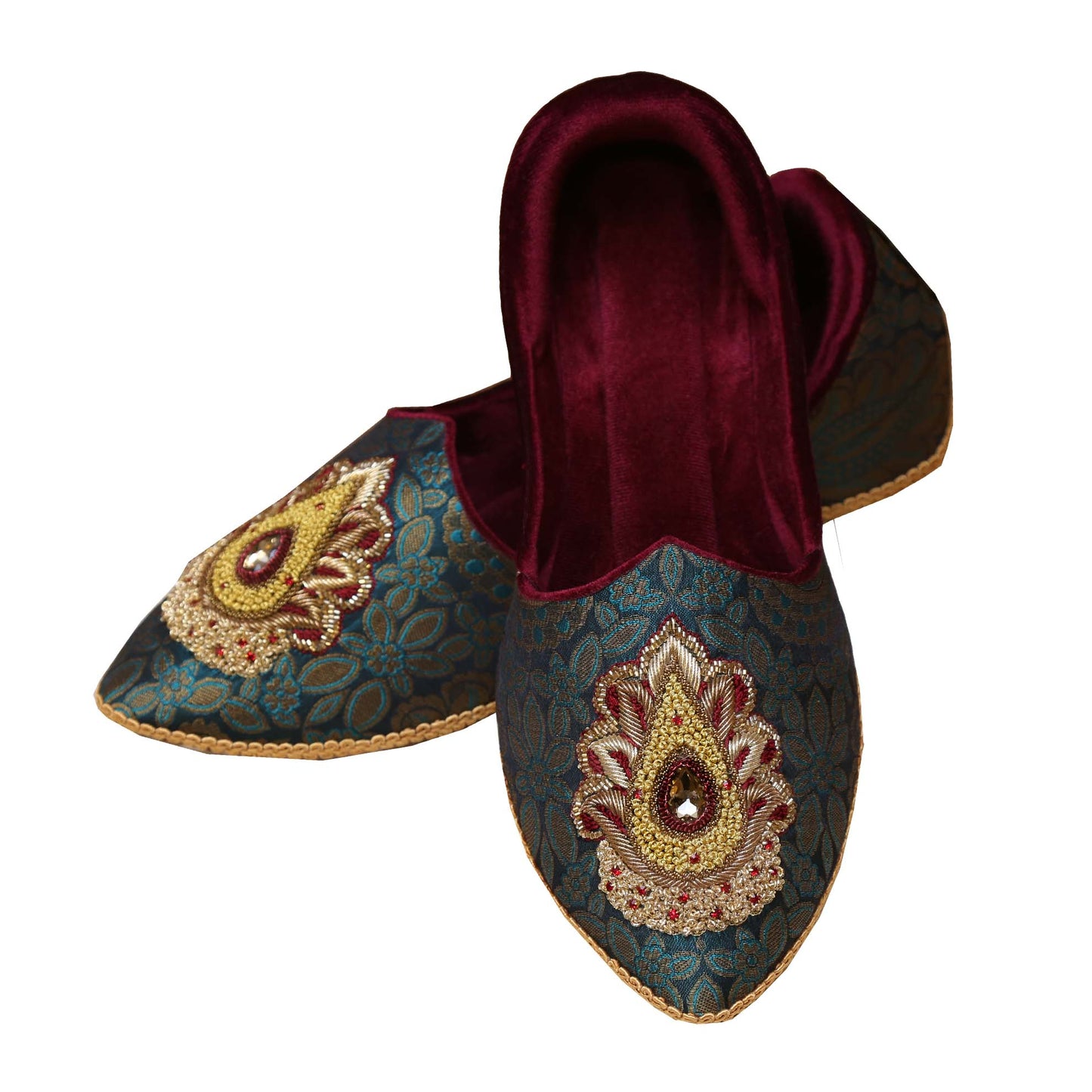 Customized embellished waistcoat for mehndi, jamawar waitcoat for mehndi with same fabric khussa