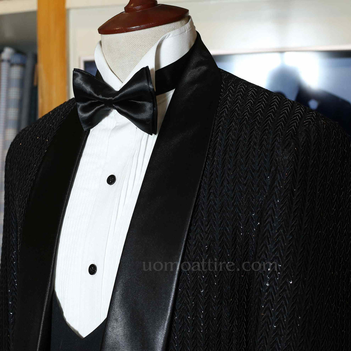 The Perfectly Elegant Men S Black Tuxedo 3 Piece Suit Uomo Attire