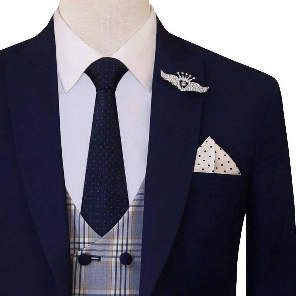 Men'S Slim Fit Suits Three Piece Cobalt ~ Indigo ~ Bright Blue ~ Teal ~ Slate Blue Vested Suit