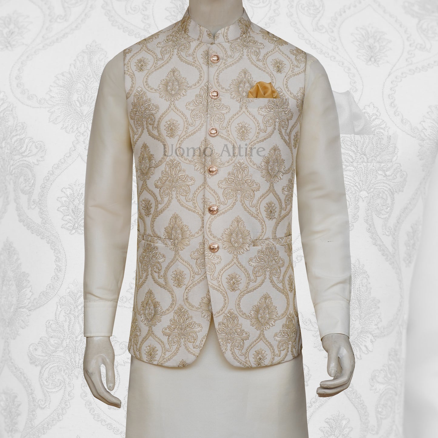 Luxury bespoke embroidered waistcoat for men