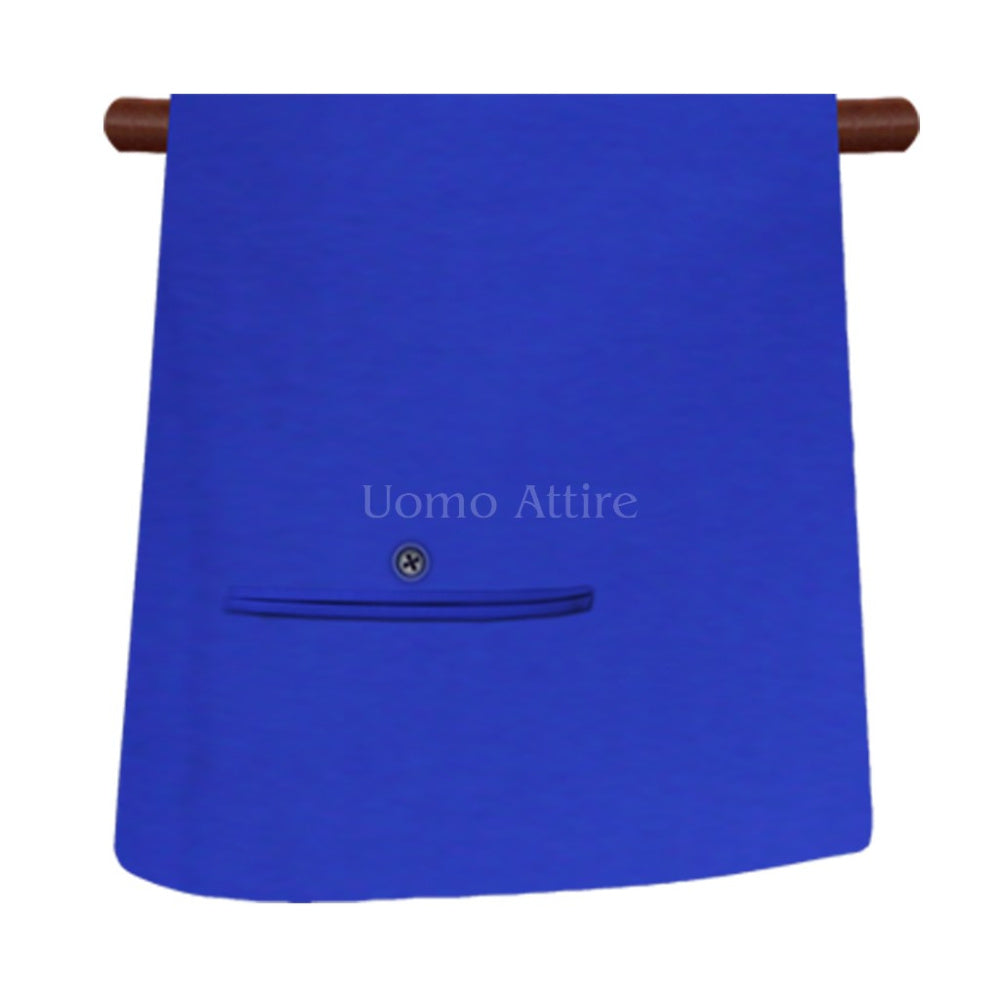 Royal blue for glamorous look three piece suit pant, blue suits for men