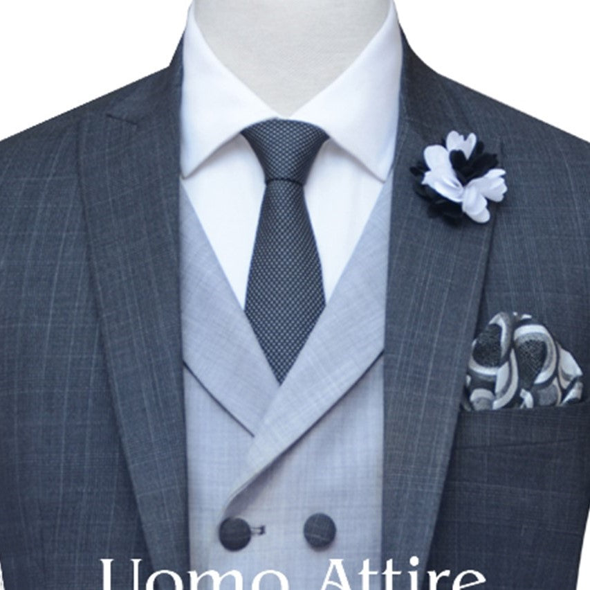 Pure Italian glen check contrast bespoke 3 piece suit