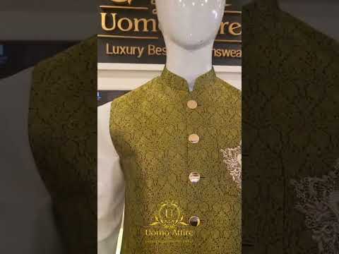 
                  
                    Load and play video in Gallery viewer, Jamawar men waistcoat for sophisticated look
                  
                