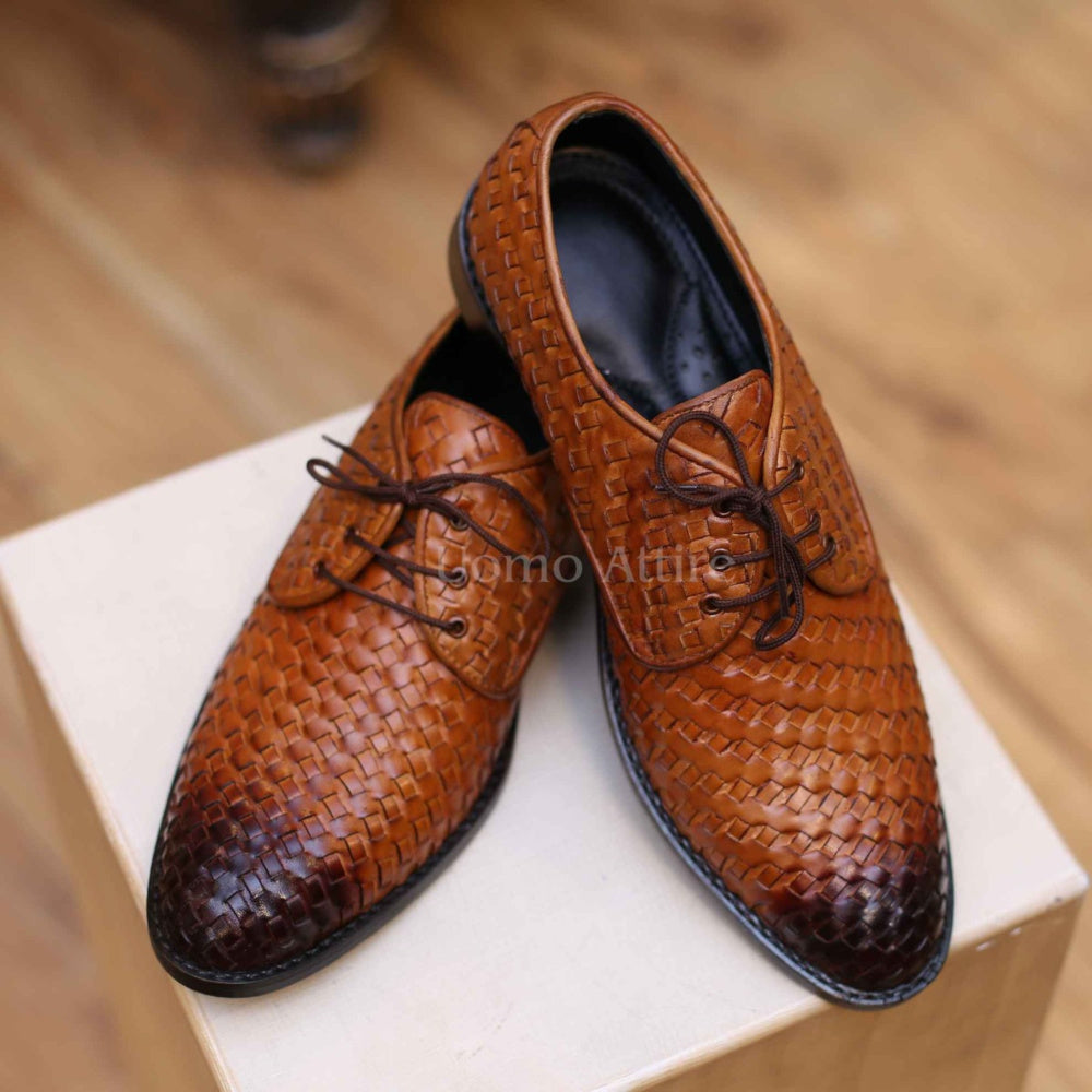 navy blue double three piece suit formal shoes