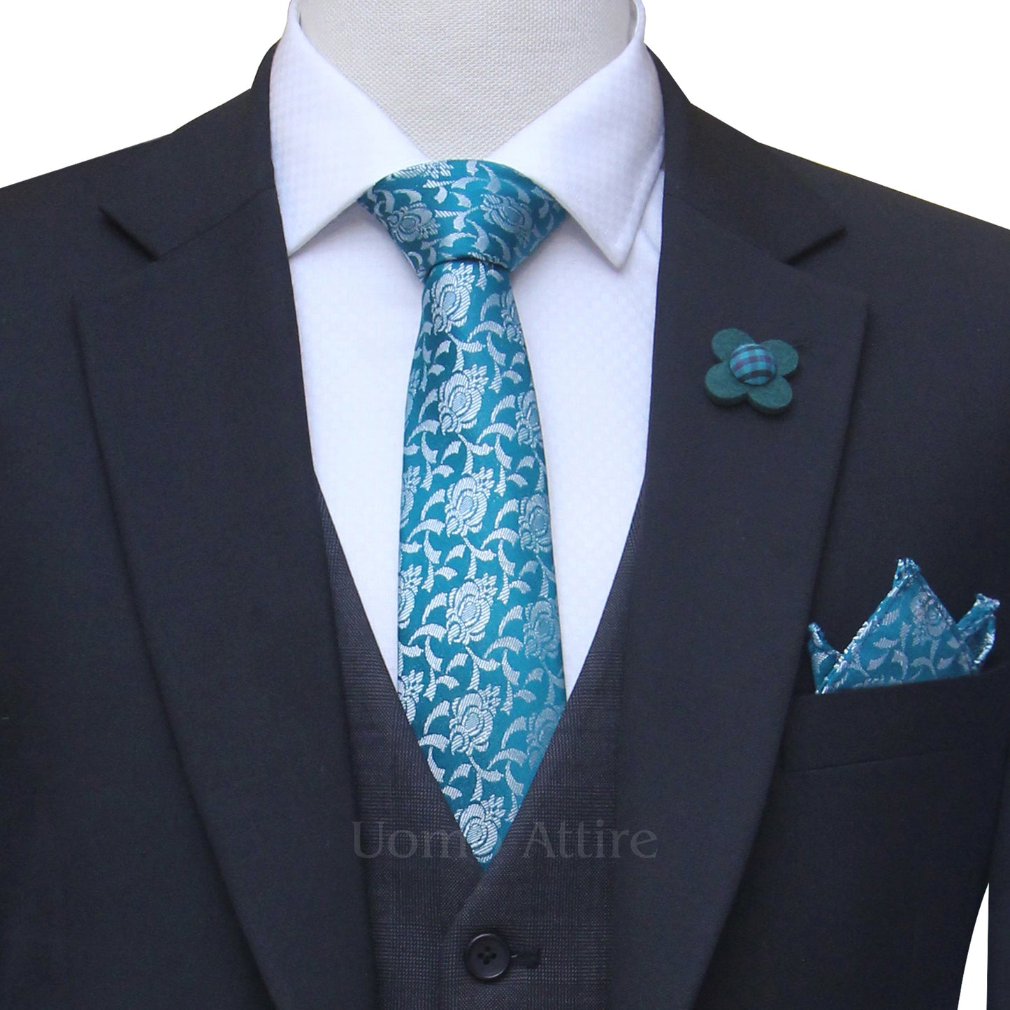Black 3-piece suit | Marino fabric | Tropical 3-Piece Suit