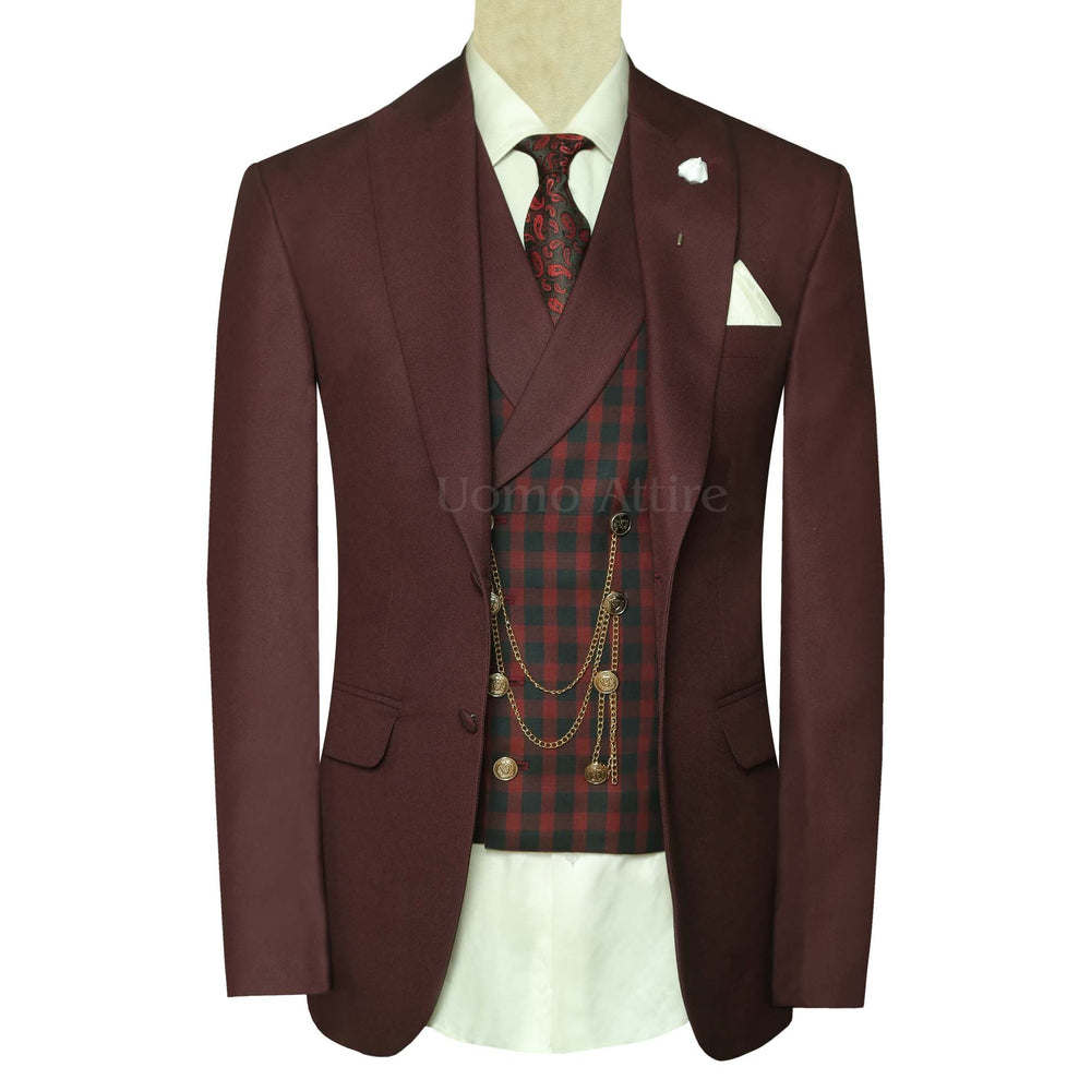 mens burgundy suit