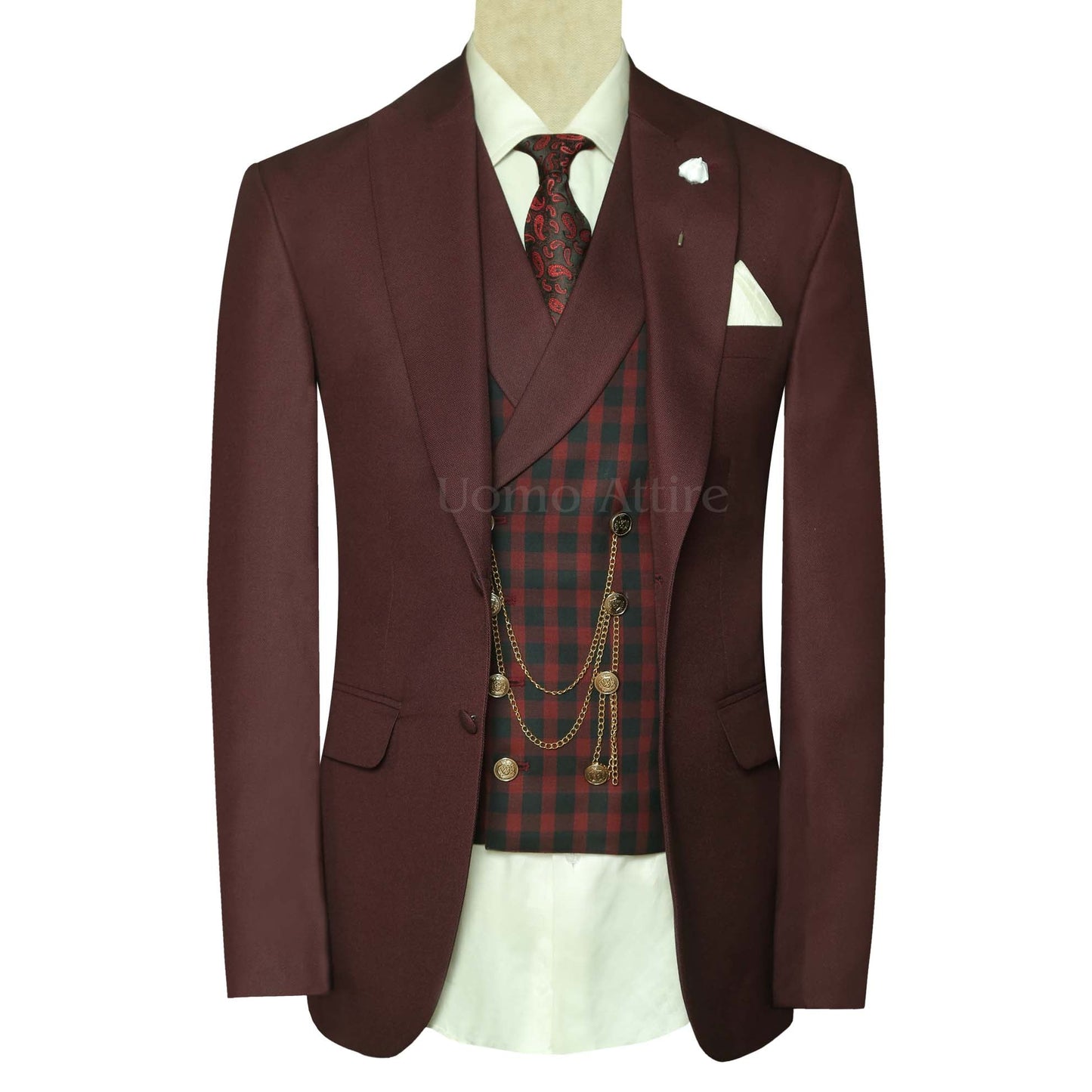 mens burgundy suit
