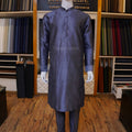 Silver gray kurta pajama design for men