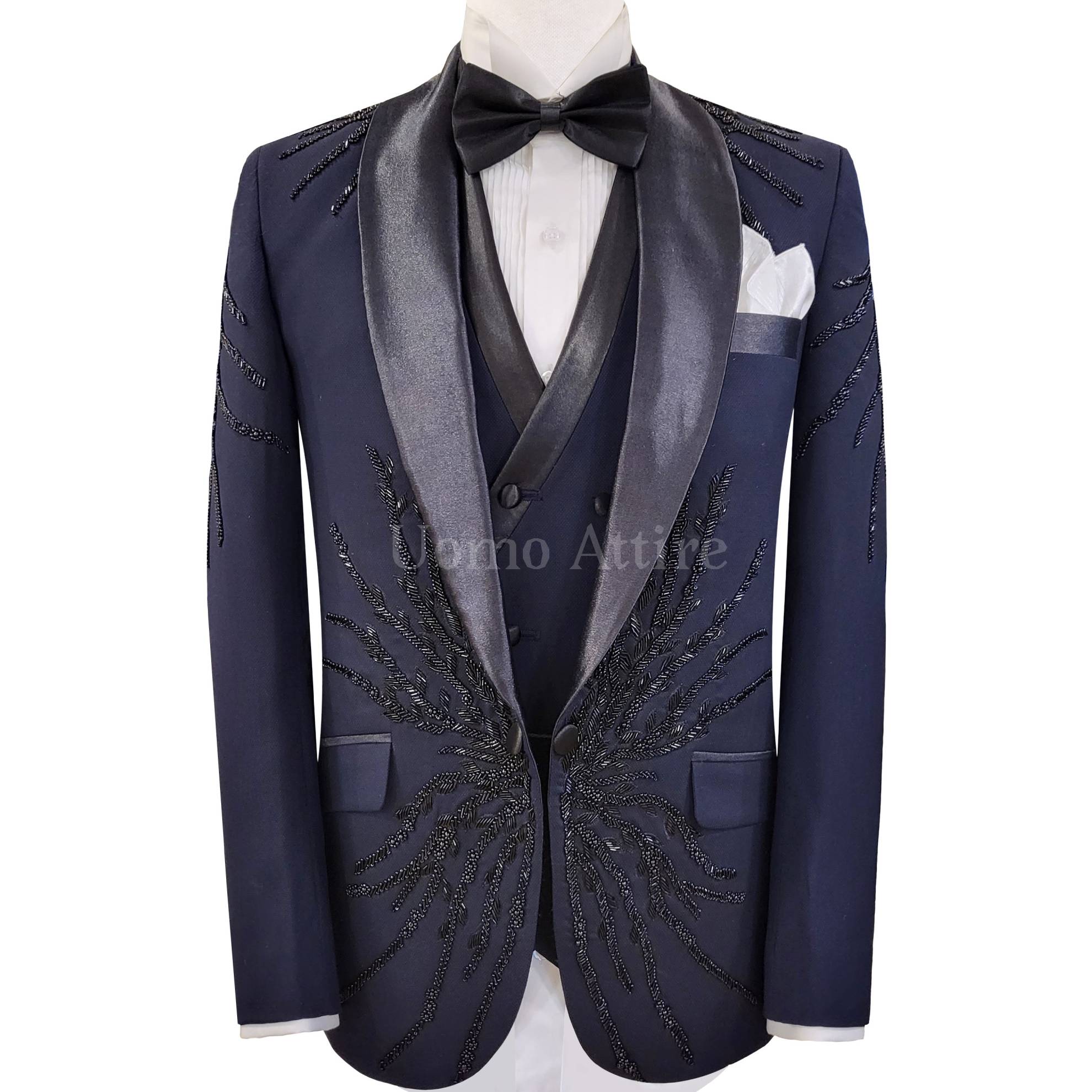 Shawl Collar Navy Blue Groom Tuxedo Suit for Men | Groom Tuxedo Suit in UK