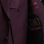Italian Wool Men's Burgundy Wedding Suit | Burgundy Color Suit inside Fashion