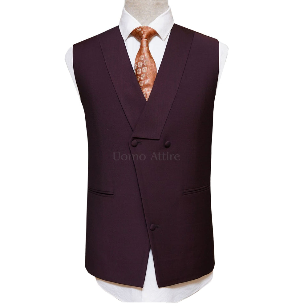 Italian Wool Men's Burgundy Wedding Suit for Your Next Event Uomo Attire Italian Wool Men's Burgundy Wedding Suit for Your Next Event Uomo Attire