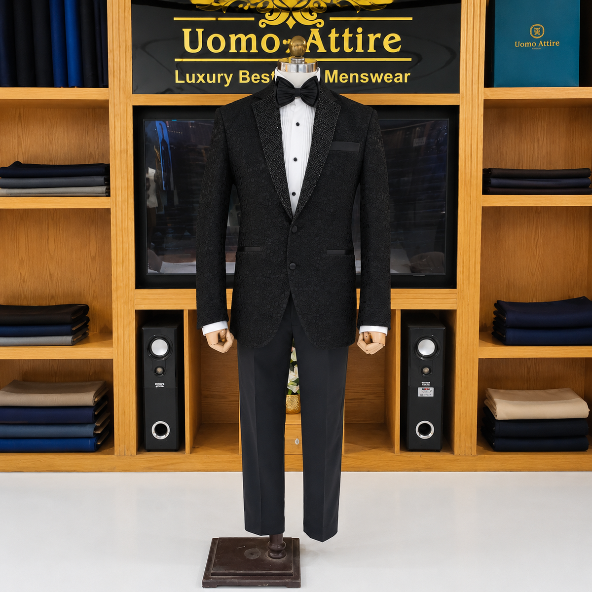 Dressed to Impress Make a Statement in Our Exquisite Jet Black Tuxedo