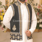 Custom Made Navy Blue Tropical Fabric Waistcoat for Men