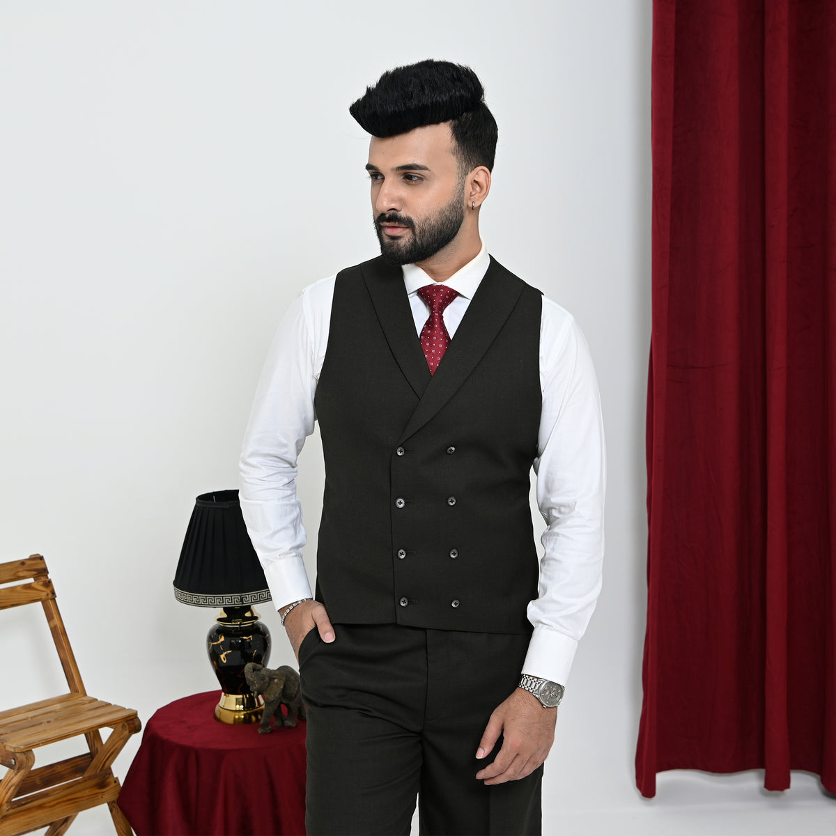 Men's Black 3 Piece Suit Wedding Collection