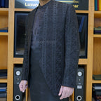 Men's Luxury Black Embroidered Prince Coat with Kurta Pajama