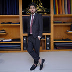 Black Pinstripe Suit Mens – Luxury Slim Fit Groom & Formal Wear