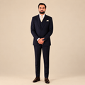 Our Valued Client Wear Men's Luxury Navy Blue 3-Piece Suit