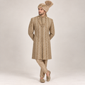 ZAR E NAWAB SHAMPAING GOLDEN EMBALISHED SHERWANI
