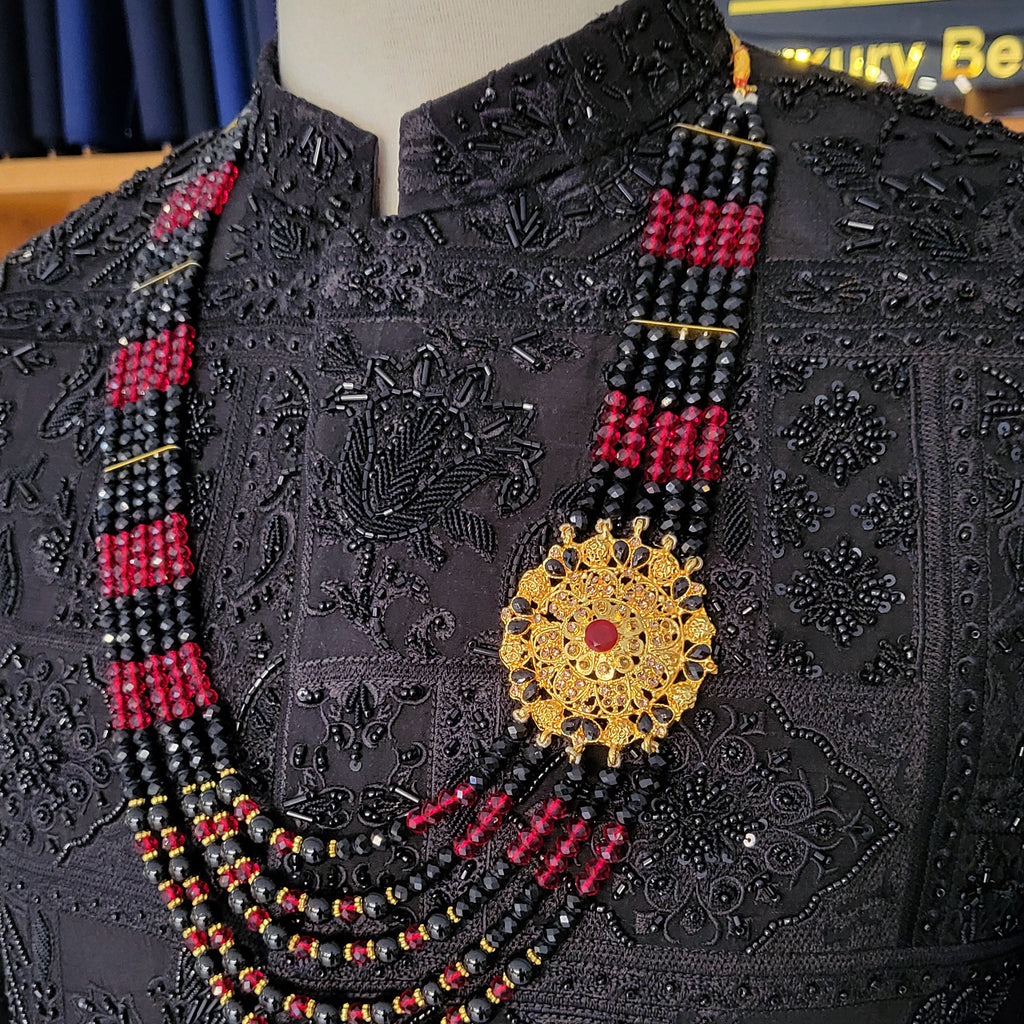 Men's Luxury Black Heavy Embellished Sherwani