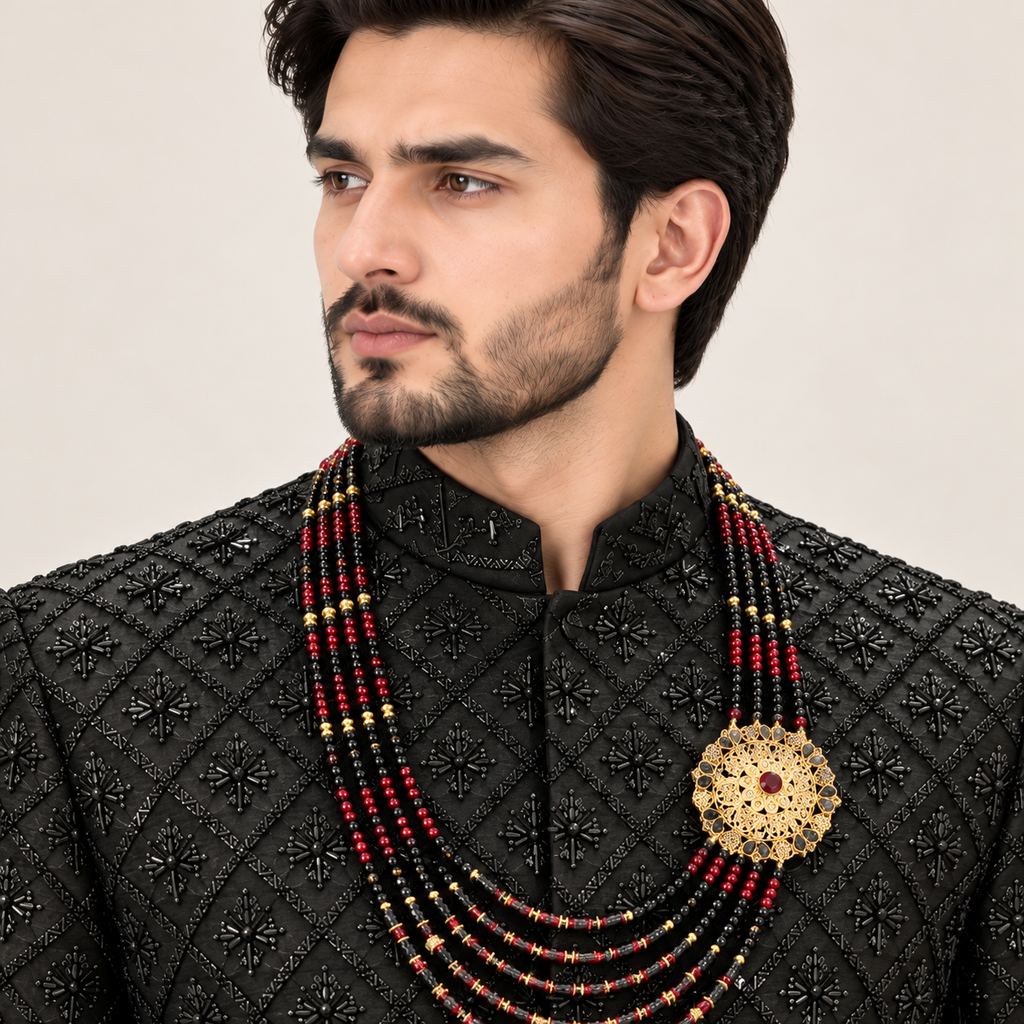 Black Hand Embroidered Sherwani for Men | Embellished Ethnic Wear