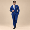 Luxurious Royal Blue Three-Piece Suit for Men