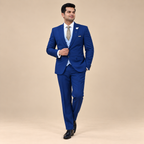 Luxurious Royal Blue Three-Piece Suit for Men