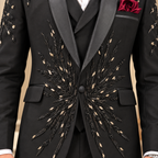 LUXURY BLACK HAND-EMBELLISHED TUXEDO WEARED BY MR JAWAD