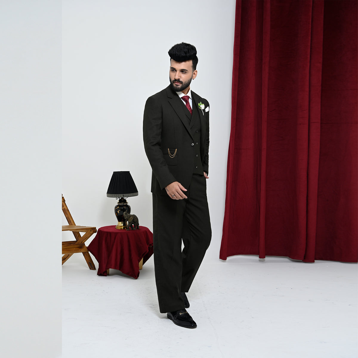 Men's Black 3 Piece Suit Wedding Collection