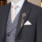 grey 3 piece suit