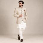 Prince Coat with Textured Self-Embossed Embellishments