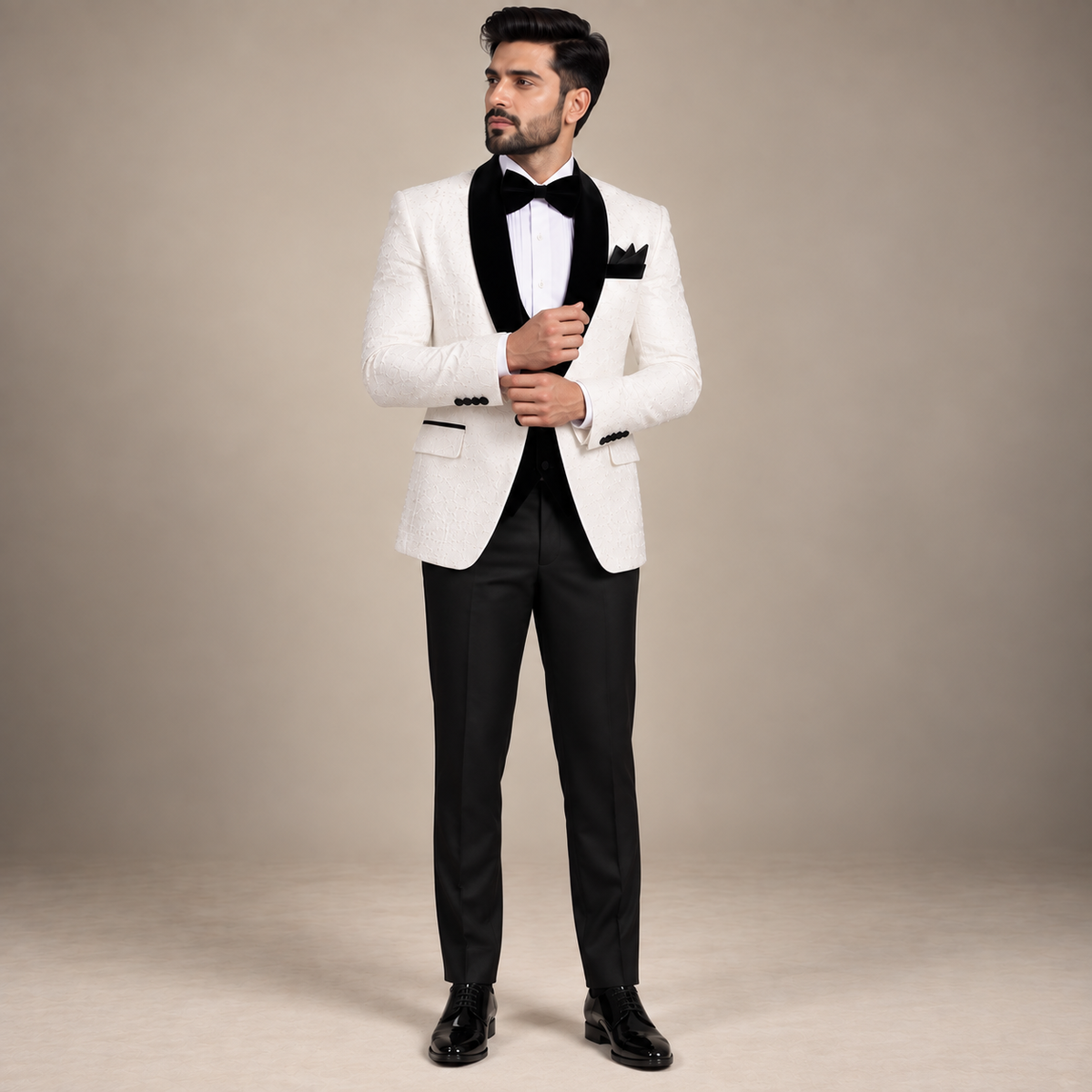 Abito da uomo 3 pezzi smoking slim fit italiano