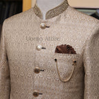 Manteau prince sur-mesure peau dorée auto motif 