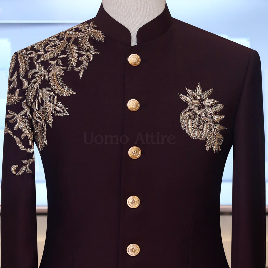 Cappotto principe impreziosito da mehroon scuro 