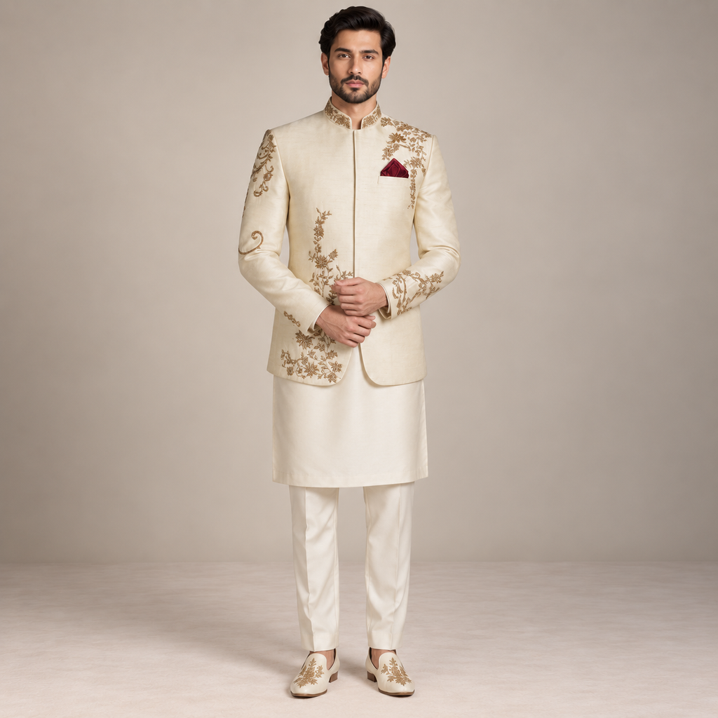 Ivory Color Wedding Prince Coat for Groom